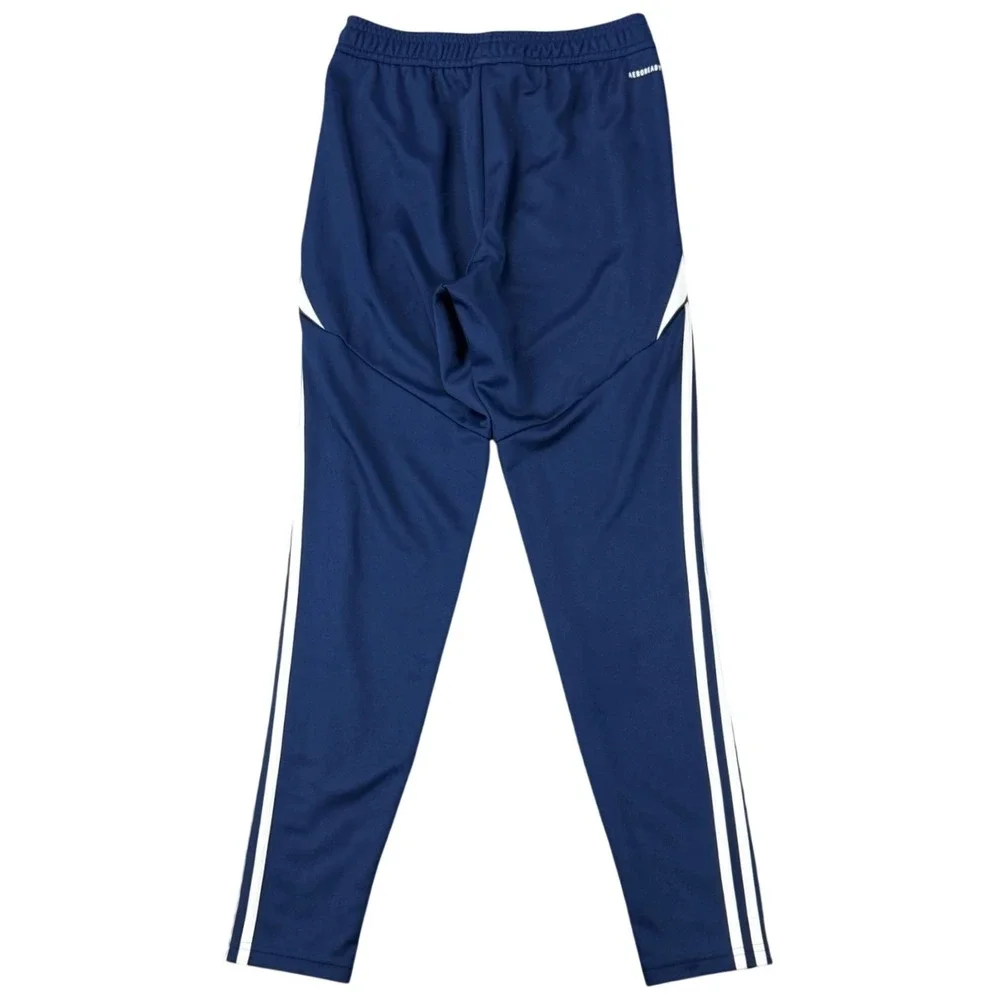 Adidas Men's Size Small Aeroready Track Pants‎ Navy Blue White Stripes Zippers